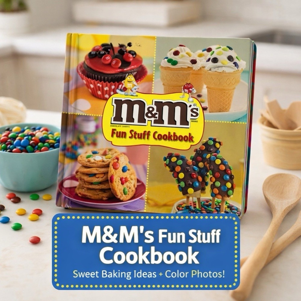 M&M's Fun Stuff Cookbook Chocolate Candy Desserts Kids Baking Color‎ Photos 2013